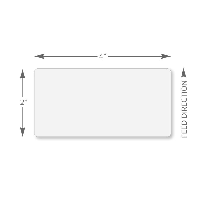 4 x 2 in Permanent Direct Thermal Labels, 735 per Roll, 12 per Carton