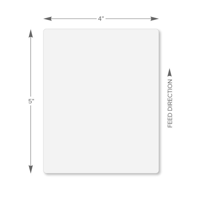 4 x 5 in Permanent Thermal Transfer Labels, 1200 per Roll, 4 per Carton