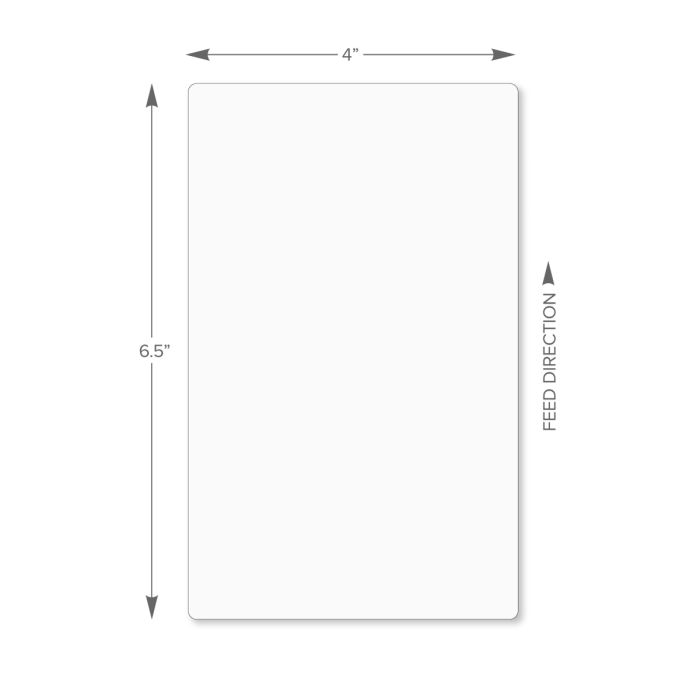 4 x 6.5 in Permanent Direct Thermal Labels, 900 per Roll, 4 per Carton
