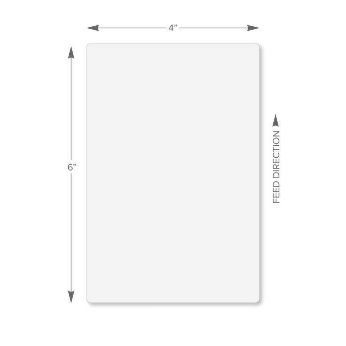 4 x 6 in Permanent Thermal Transfer Labels, 1900 per Fanfold, 2 per Carton