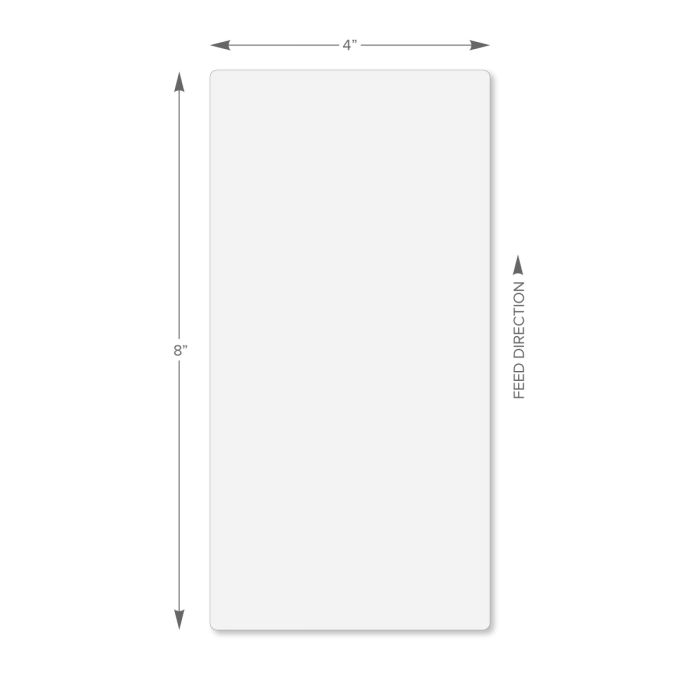 4 x 8 in Permanent Thermal Transfer Labels, 750 per Roll, 4 per Carton