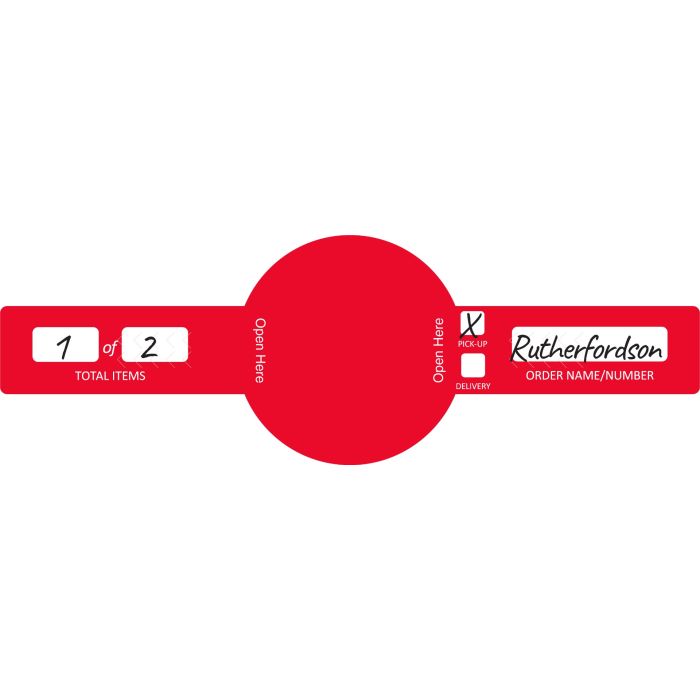 2.625 x 8 in Iconex 2in1 Bag and Beverage Labels 